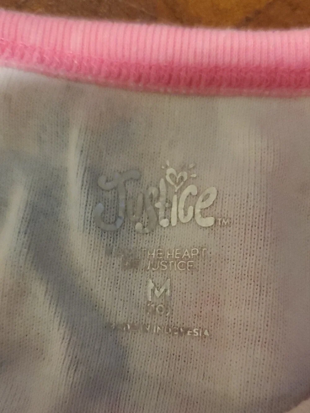 Justice Pink Tie-Dye Tank Top with Blue and Black Accents